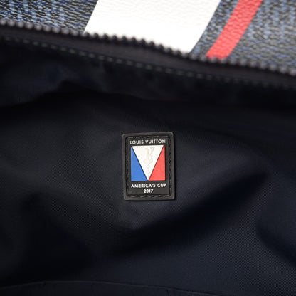 Louis Vuitton Damier Cobalt Latitude America's Cup Apollo Backpack Red 6 of 8