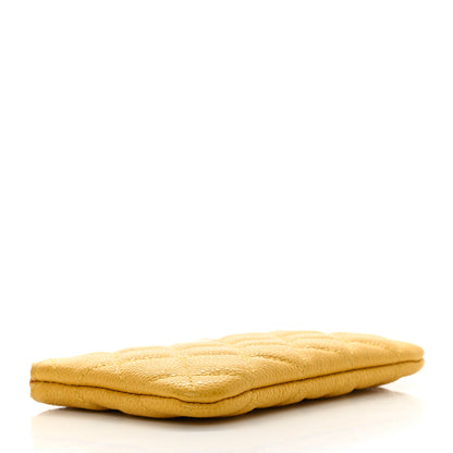 Chanel Caviar Quilted Small Cosmetic Case Yellow 4 of 7