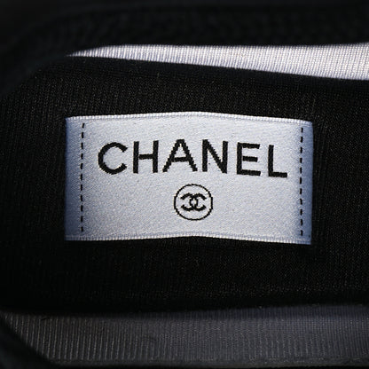 Chanel Mesh Suede Calfskin Grained Calfskin Mens CC Sneakers 43 White Black 7 of 8
