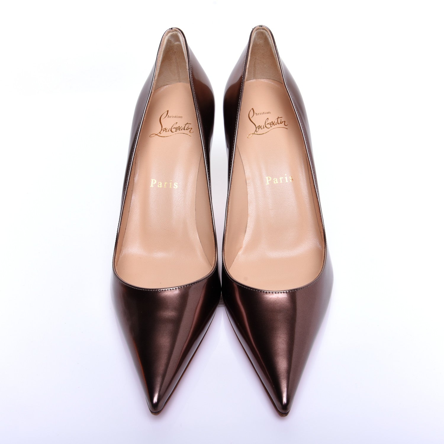 Christian Louboutin Patent Clare 80 Pumps 36.5 Bronze 7 of 12
