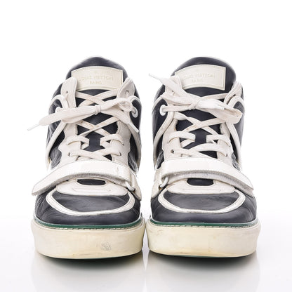 Louis Vuitton Mens Empreinte Patent Tower High Top Sneakers 10 Navy White 2 of 11
