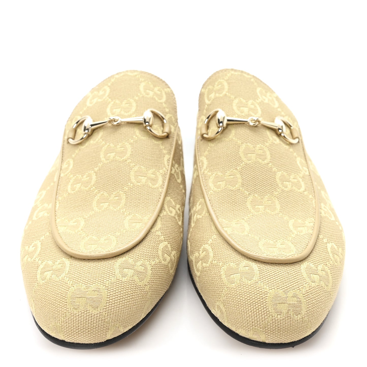 GG Monogram Canvas Womens Princetown Slippers 40.5 Egypt Salt