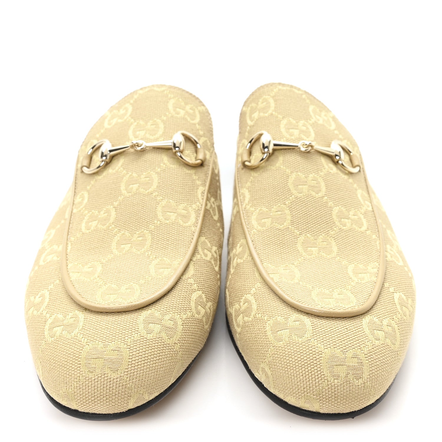 Gucci GG Monogram Canvas Womens Princetown Slippers 40.5 Egypt Salt 3 of 10