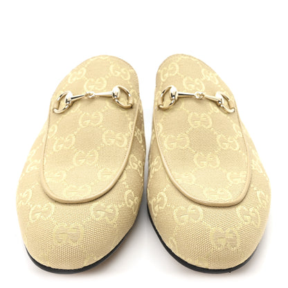 Gucci GG Monogram Canvas Womens Princetown Slippers 40.5 Egypt Salt 3 of 10