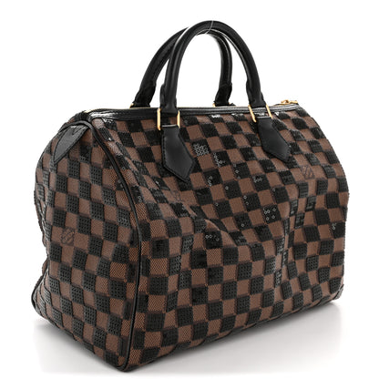 Louis Vuitton Damier Paillettes Speedy 30 Black 3 of 11