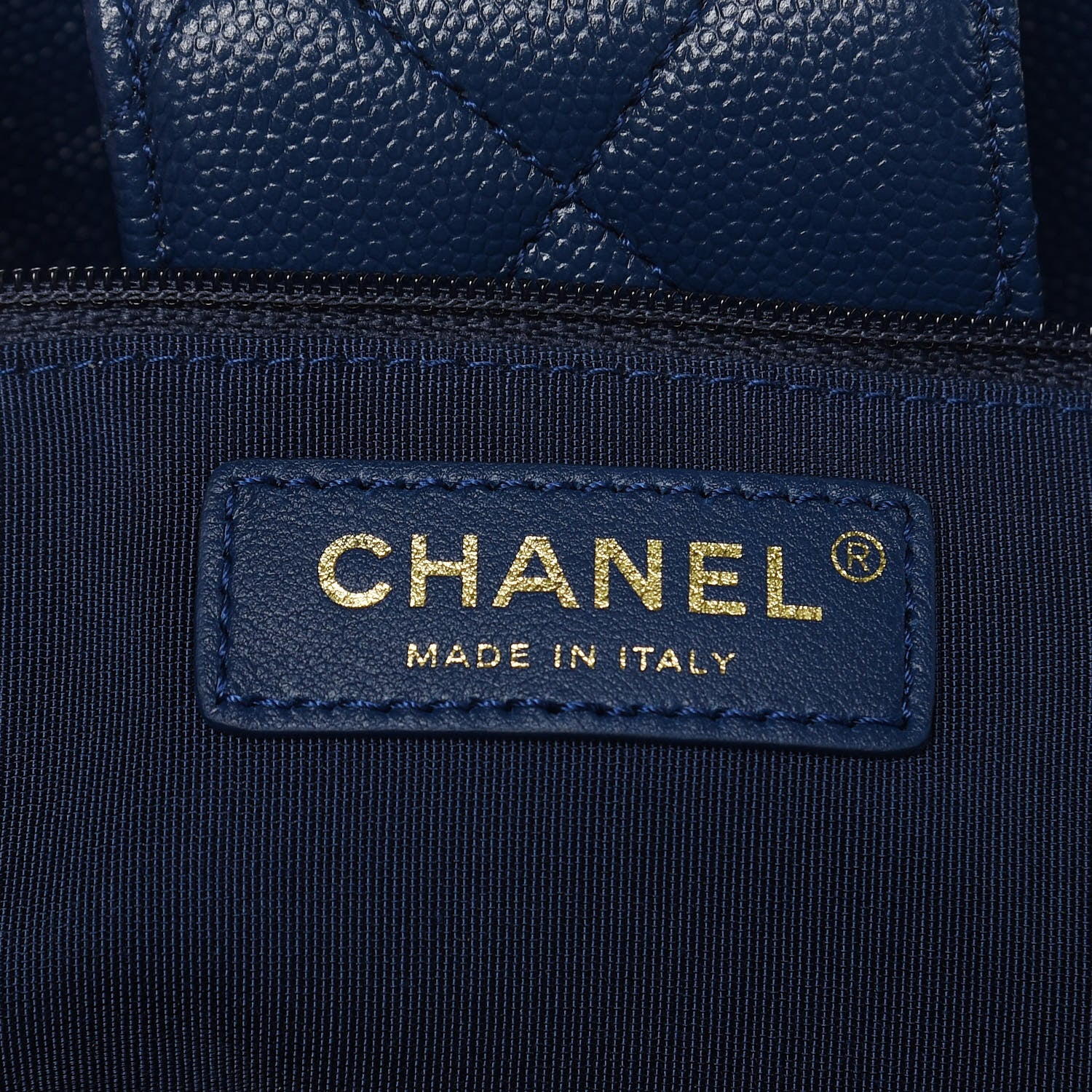 Chanel Caviar Quilted Large Classic Shopping Tote Blue 6 of 11