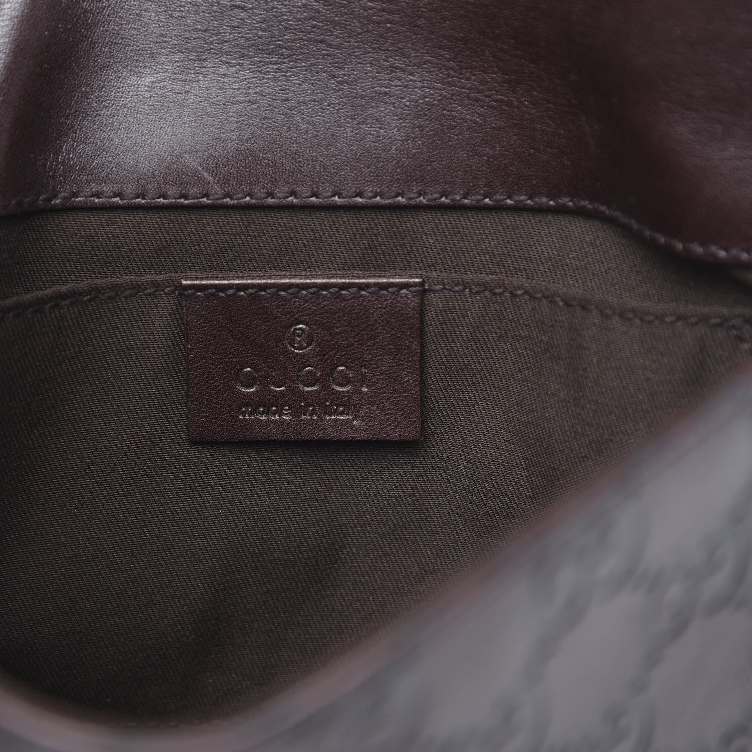 Gucci Guccissima Slim Belt Bag Dark Brown 6 of 15
