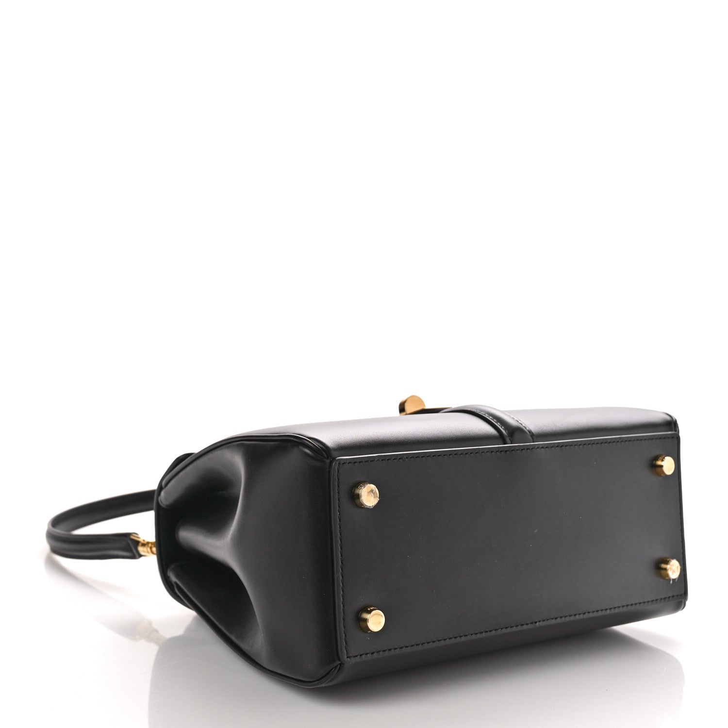 Celine Satinated Calfskin Small 16 Top Handle Bag Black 4 of 10