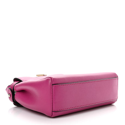 Fendi Nappa Micro Peekaboo Iconic Satchel Magenta 4 of 14