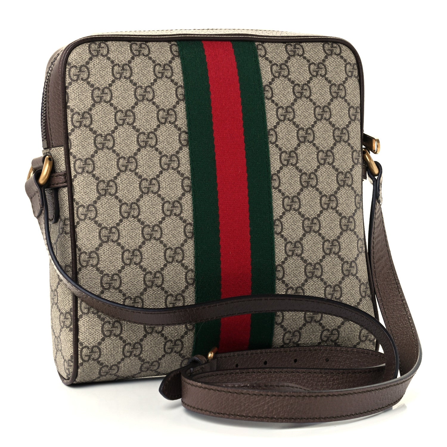 Gucci GG Supreme Monogram Web Small Ophidia Messenger Bag Brown 3 of 11