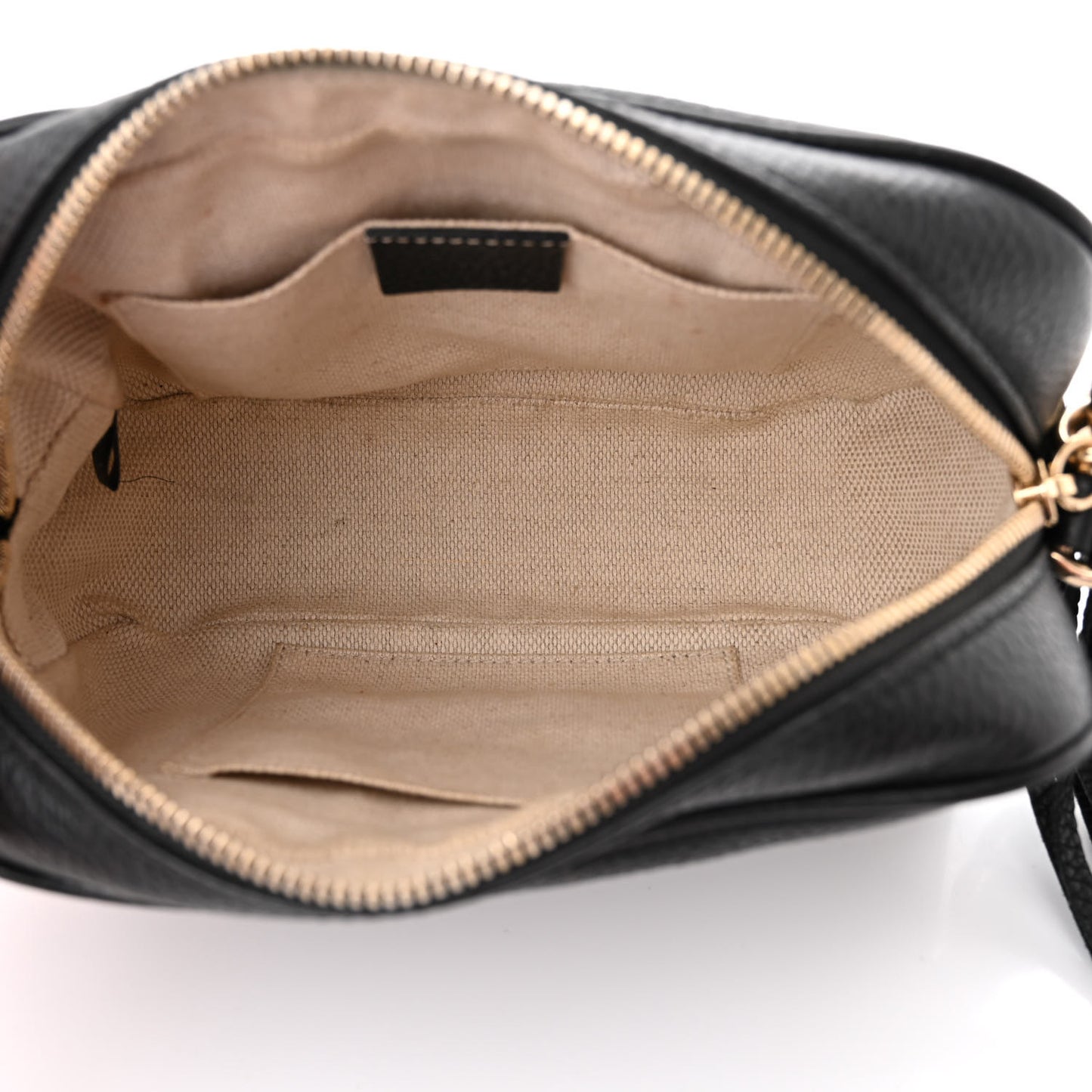 Pebbled Calfskin Small Soho Disco Bag Black