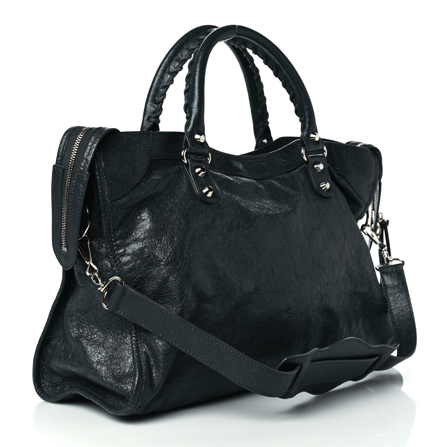 Agneau Classic Silver Hardware City Gris Fossile Anthracite