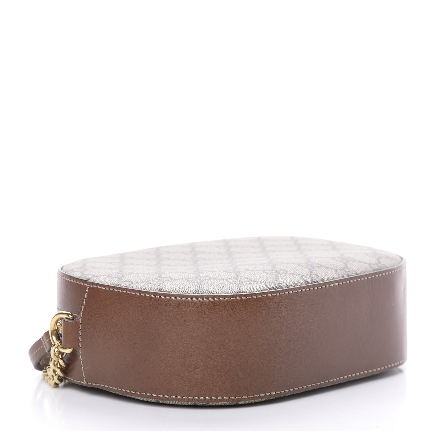 GG Supreme Monogram Cuoio Toscano Mini Chain Shoulder Bag Beige Ebony Cuir