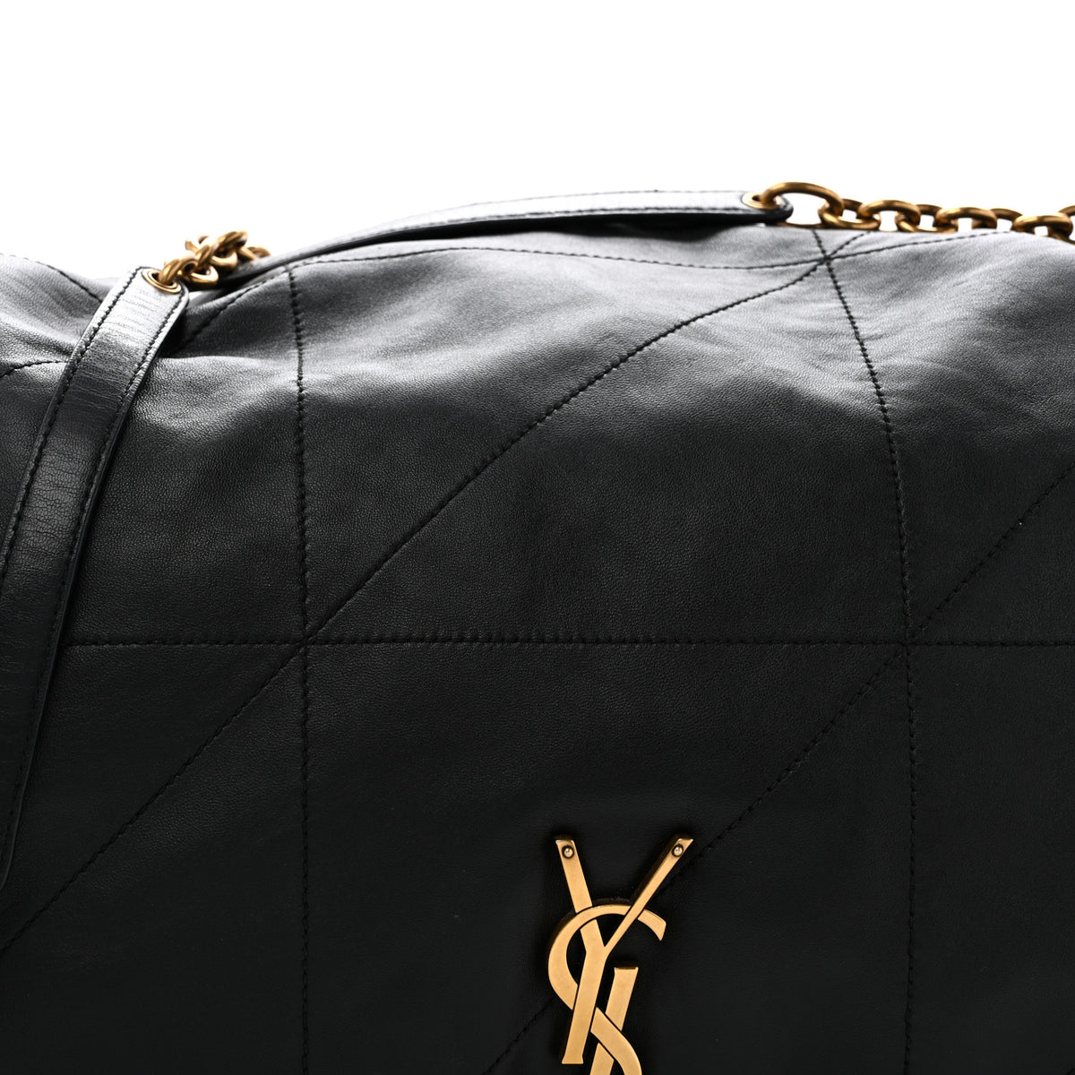 Lambskin Matelasse Monogram Large Jamie 4.3 Black