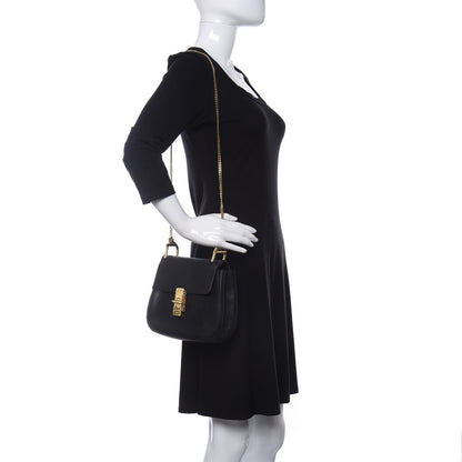 Chloe Grained Lambskin Mini Drew Shoulder Bag Black 2 of 9