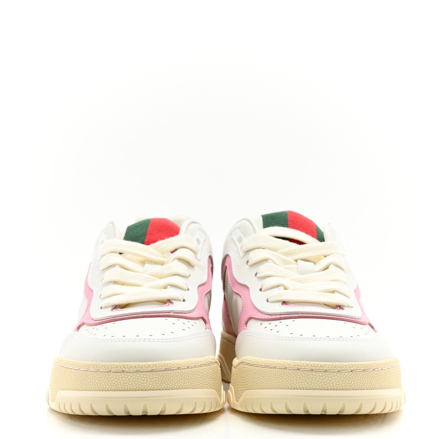 Gucci Calfskin Womens Re-Web Sneakers 36 White Pink 2 of 9