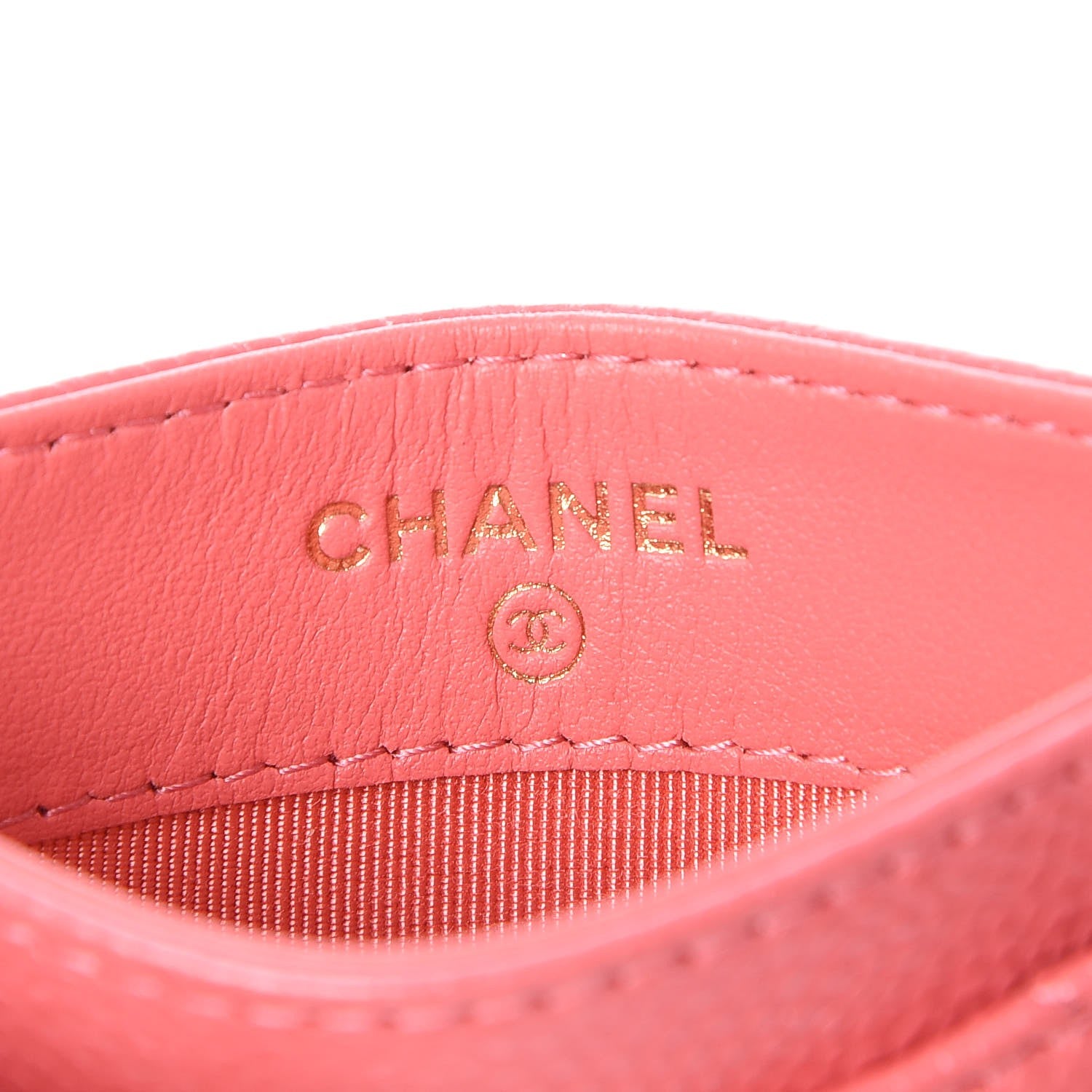 Chanel Caviar Quilted Card Holder Pink 7 of 9