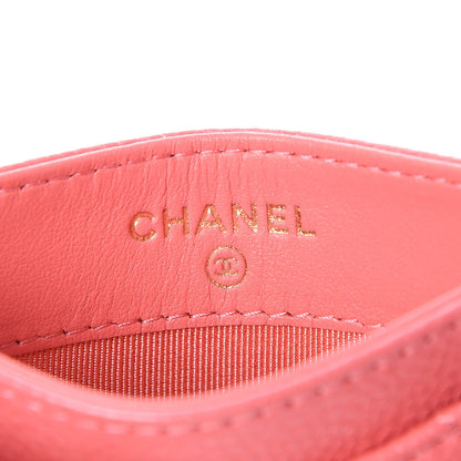 Chanel Caviar Quilted Card Holder Pink 7 of 9