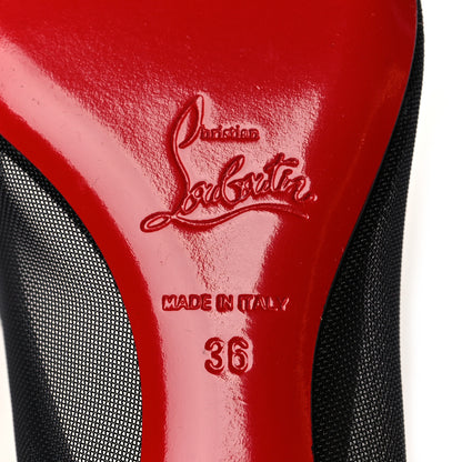 Christian Louboutin Veau Velours Rete Strass Galativi Flats 36 Black 6 of 7