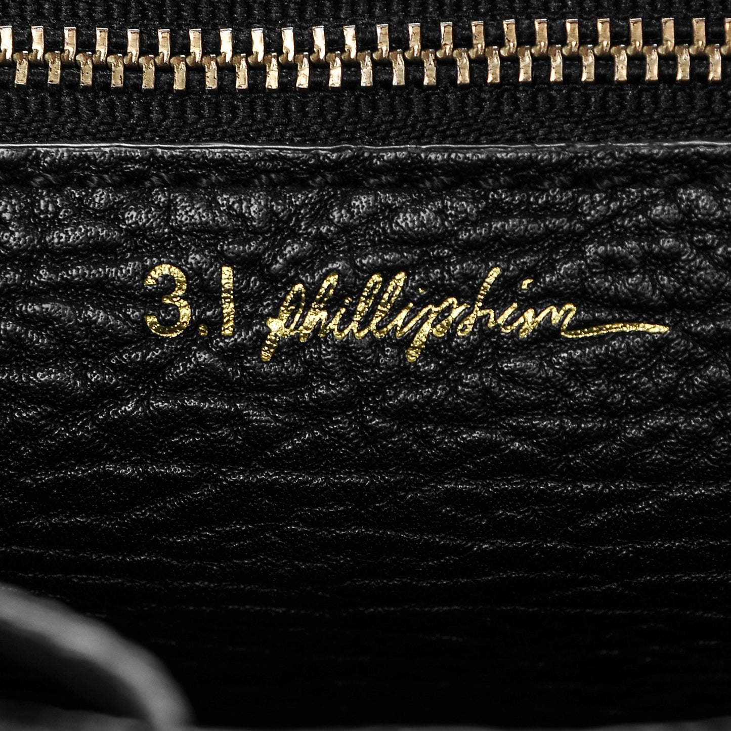 3.1 Textured Calfskin Mini Pashli Satchel Black