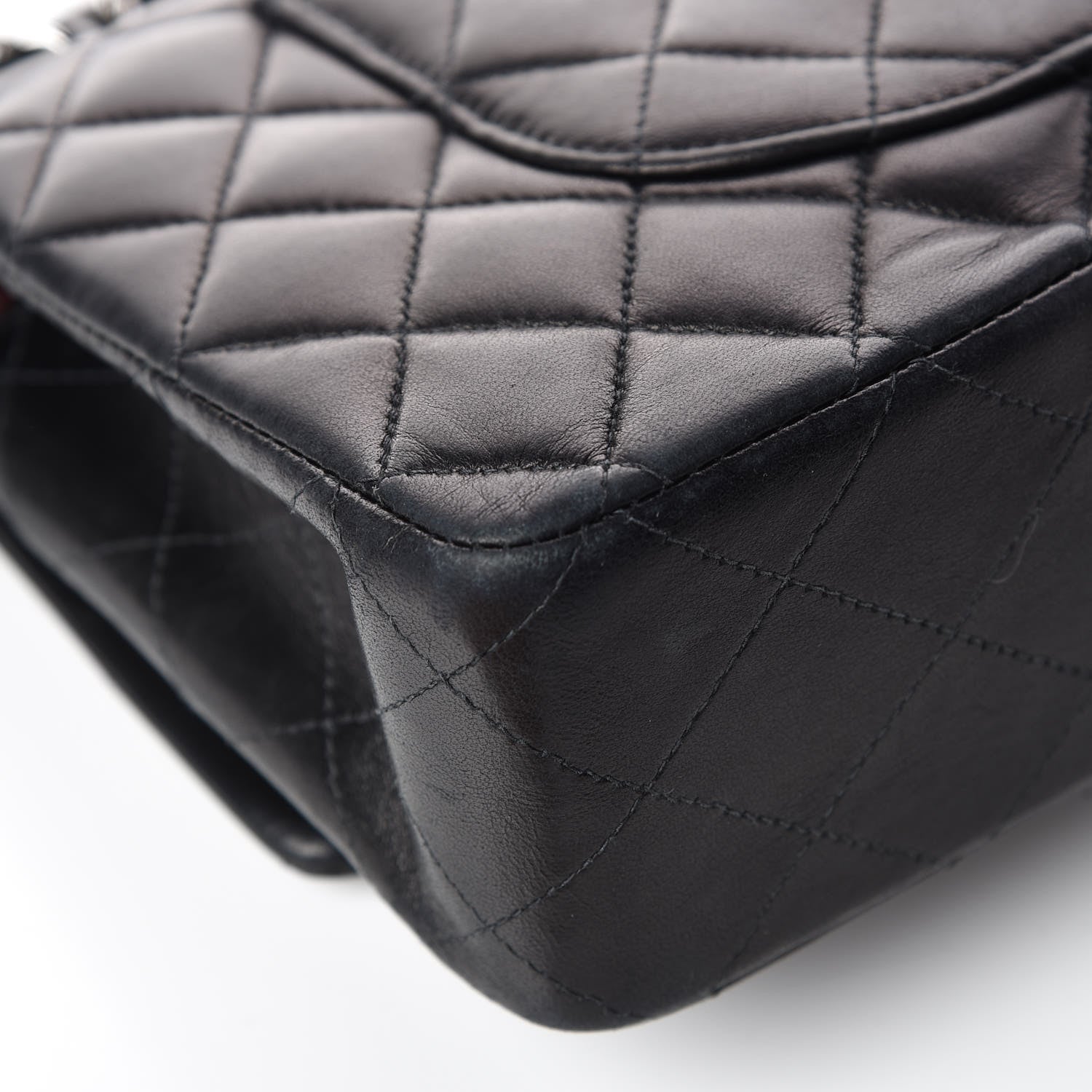 Chanel Lambskin Quilted Medium Double Flap Black 12 of 16