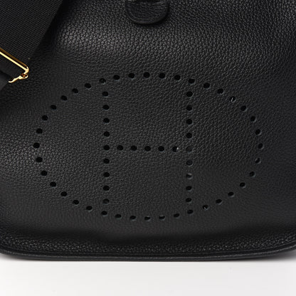 Hermes Taurillon Clemence Evelyne III PM Black 9 of 10