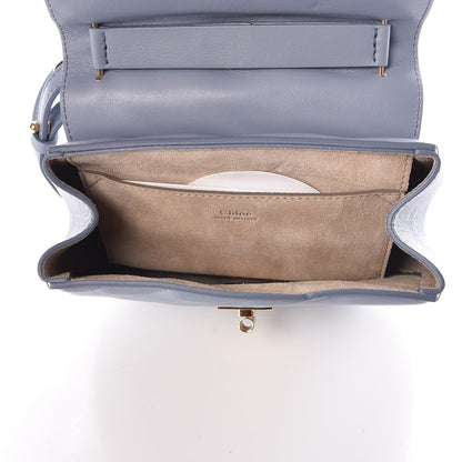Chloe Calfskin Quilted Mini Drew Bijou Shoulder Bag Washed Blue 5 of 10