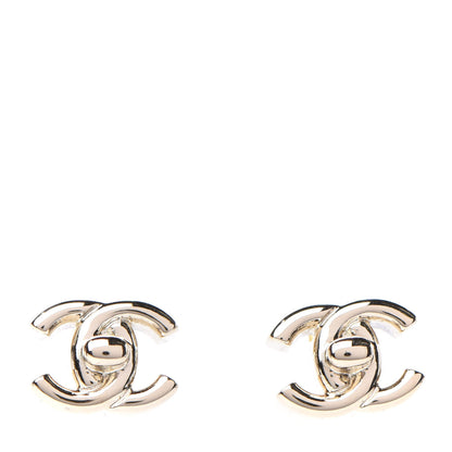 Chanel Metal CC Turnlock Earrings Gold 1 of 5