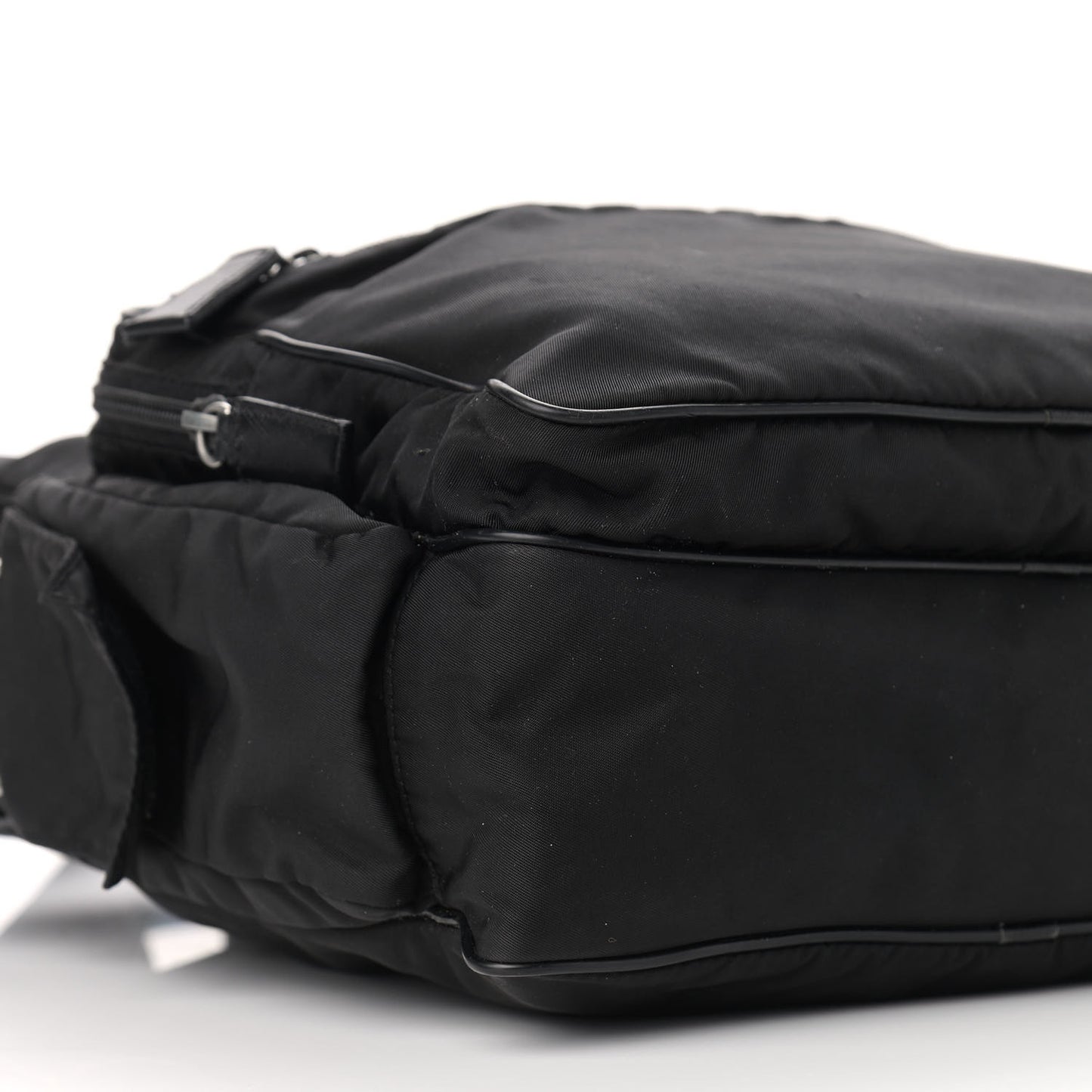 Nylon Messenger Bag Black