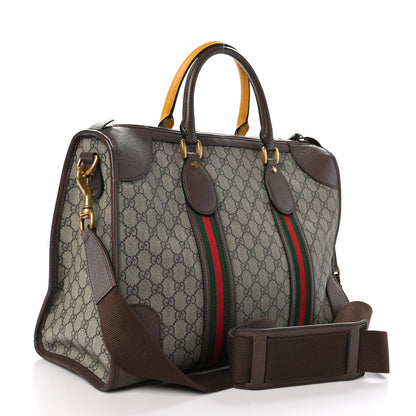 Gucci Soft GG Supreme Monogram Web Neo Vintage Duffle Bag Beige New Acero Crop 3 of 10