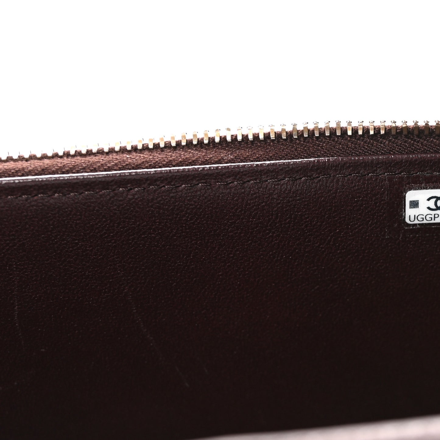 Lambskin Quilted Small Top Handle Vanity Case With Chain Dark Brown