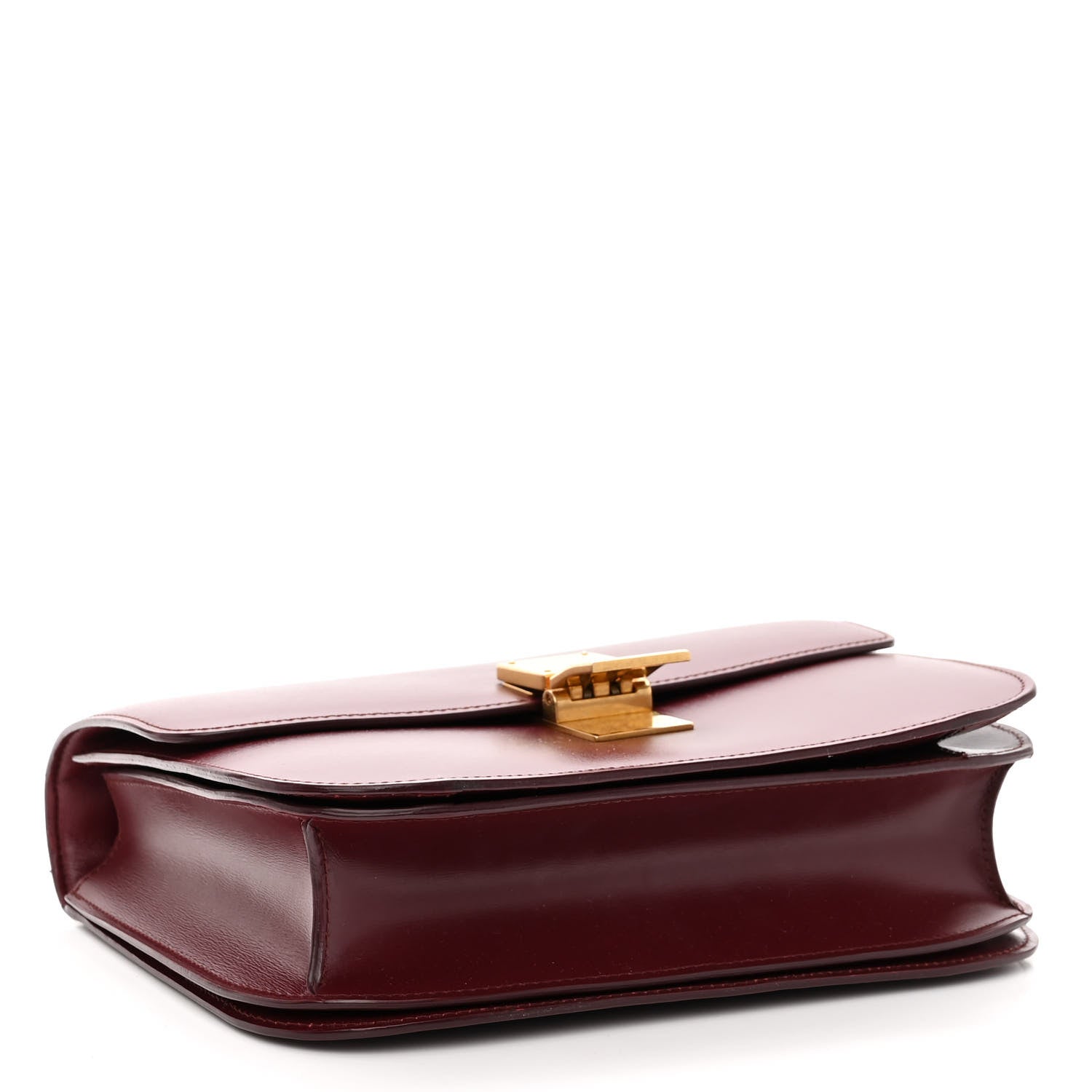 Celine Box Calfskin Medium Classic Box Flap Bag Burgundy 4 of 12
