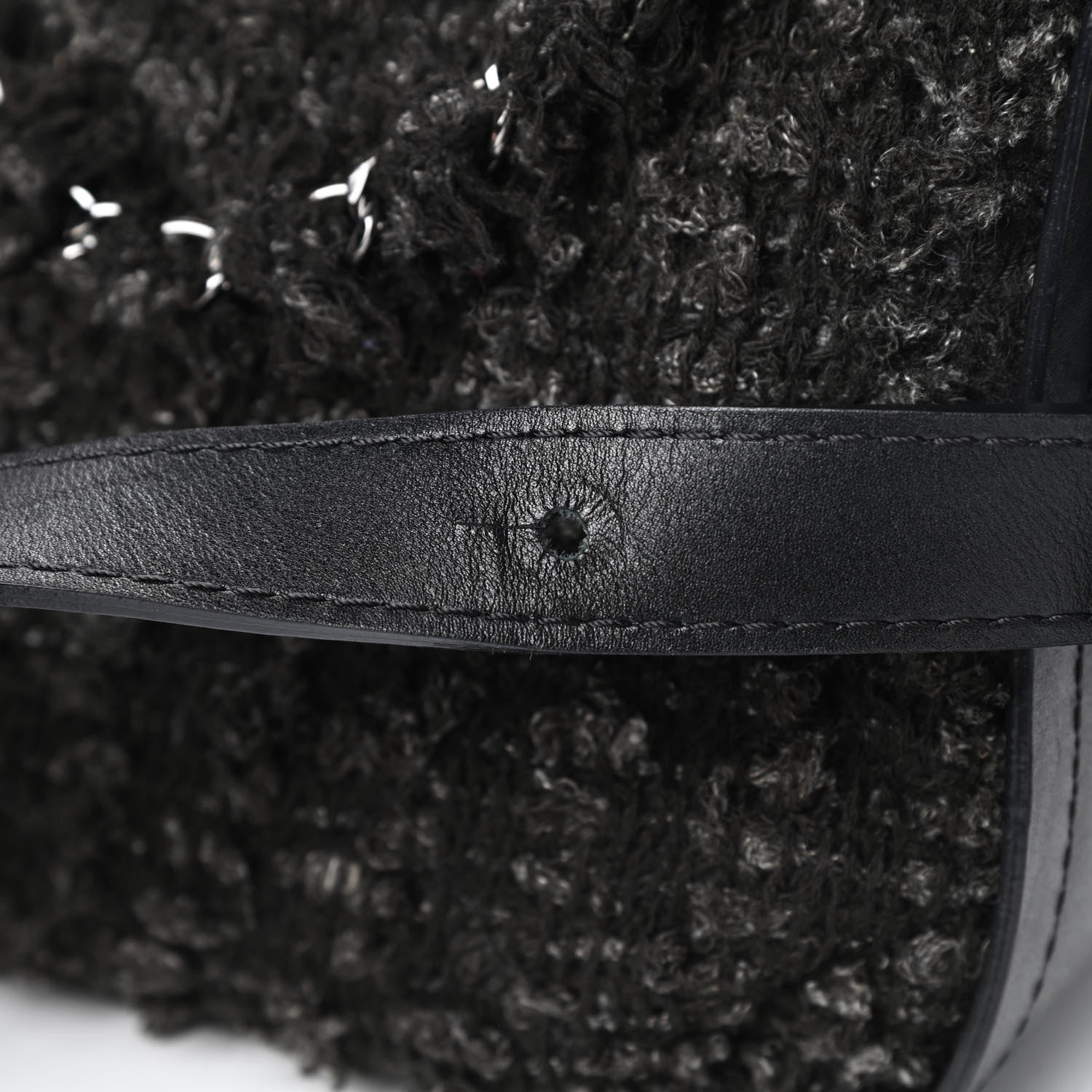 Chanel Tweed Messenger Flap Black Grey 12 of 12