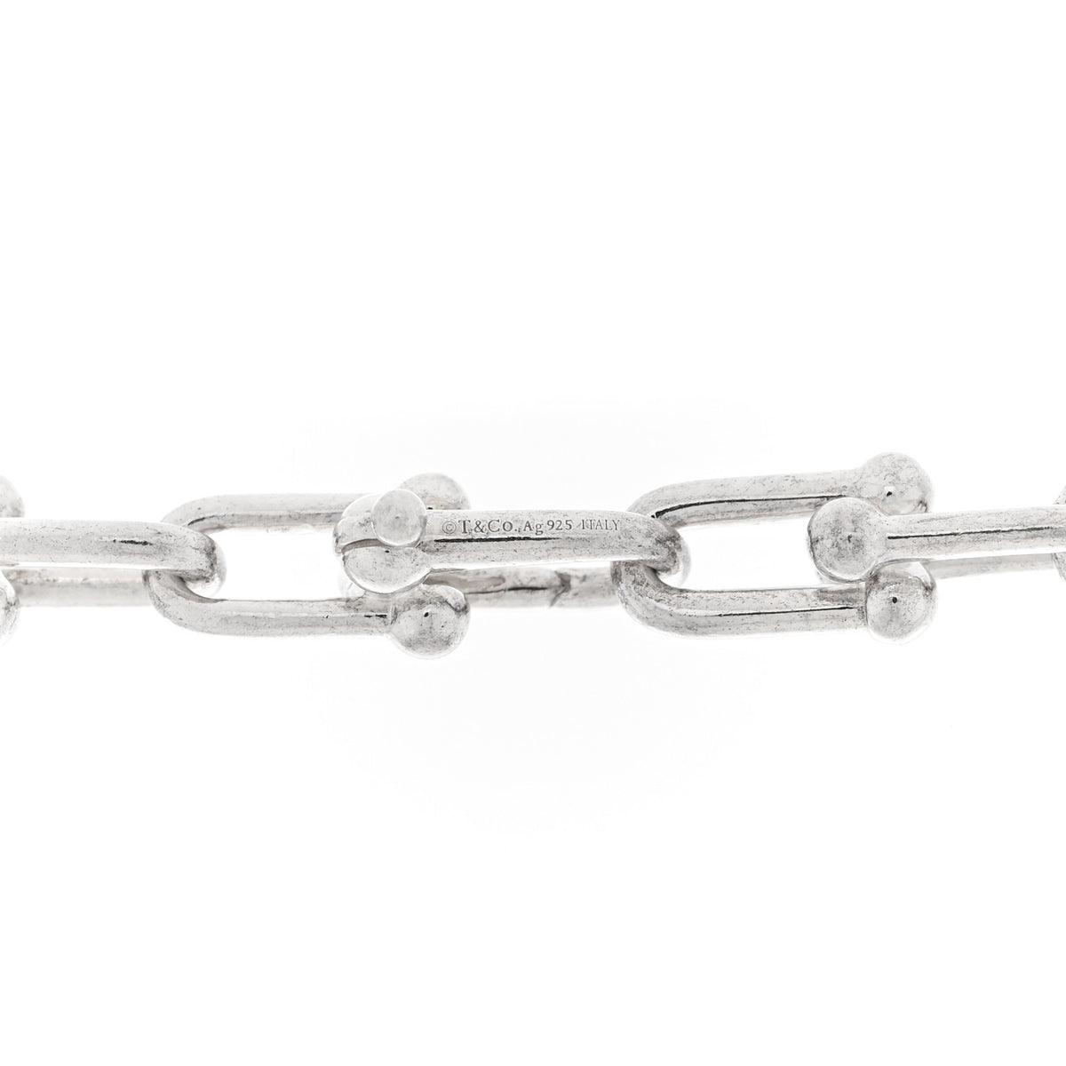 Tiffany Sterling Silver HardWear Graduated Link Necklace 4 of 4