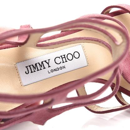 Jimmy Choo Suede Ren 35 Sandals 36 Candyfloss 8 of 9