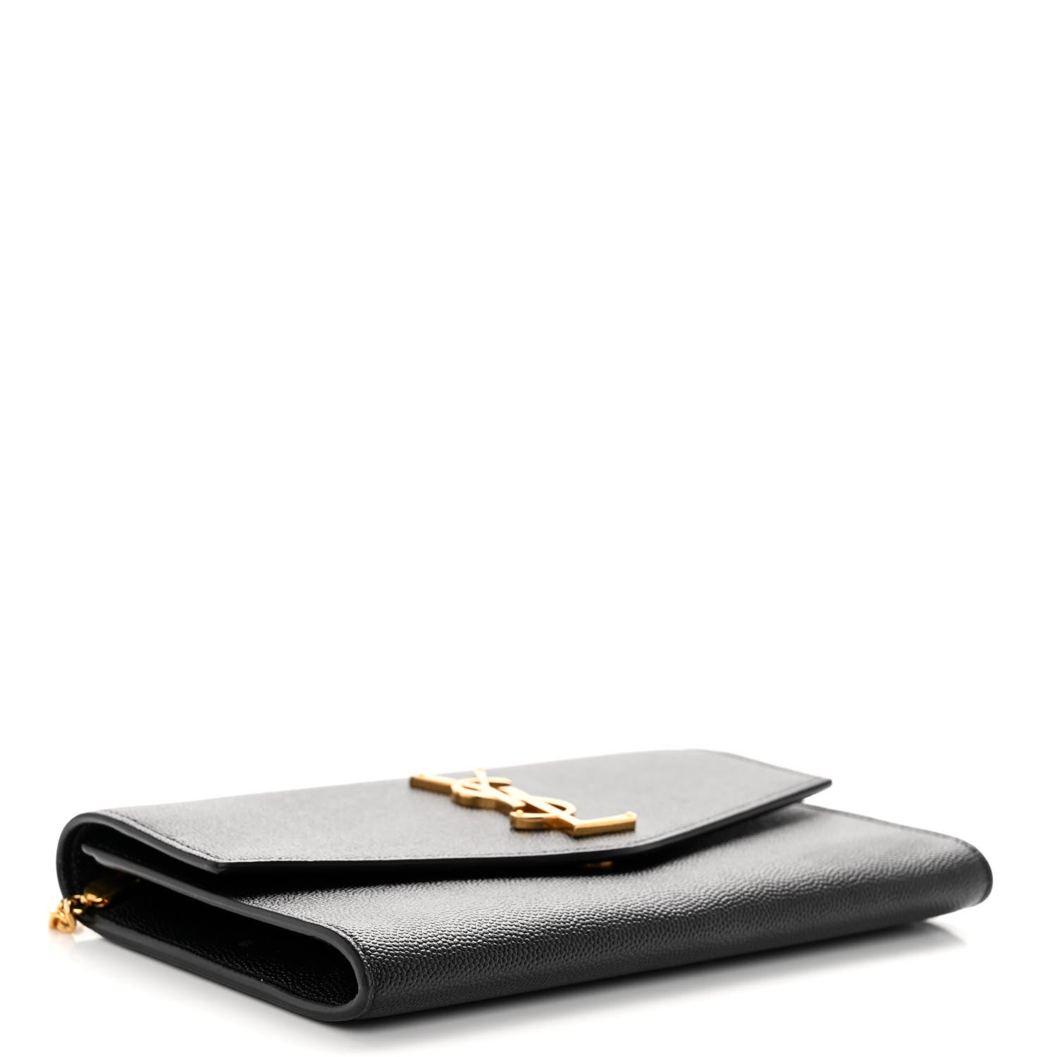 Saint Laurent Grain de Poudre Uptown Chain Wallet Black 4 of 10