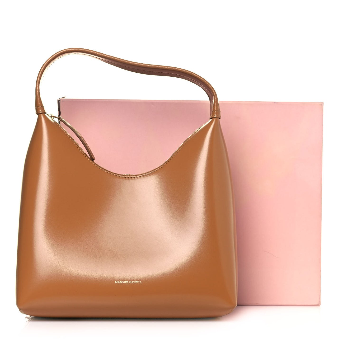 Polished Calfskin Mini Candy Bag Caramel