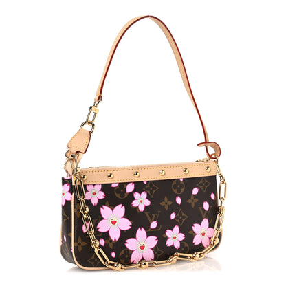 Louis Vuitton LV X TM Monogram Cherry Blossom Pochette Accessories Sakura Brown 3 of 12