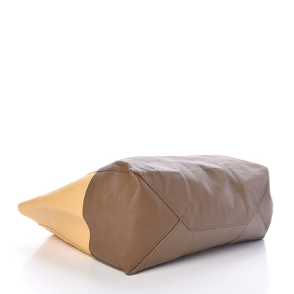 Celine Lambskin Horizontal Bi-Color Cabas Butter 4 of 9