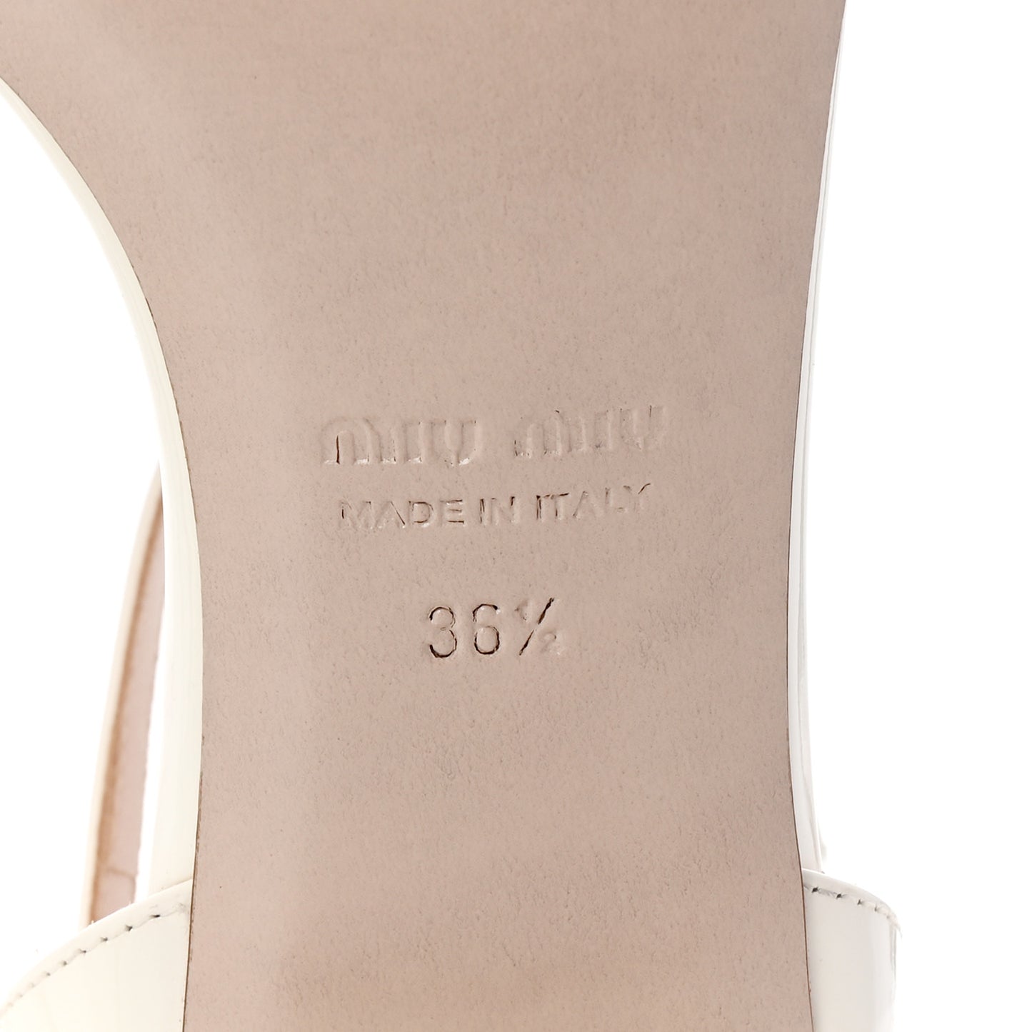 Patent Crystal Embellished Ankle Strap Sandals 36.5 White