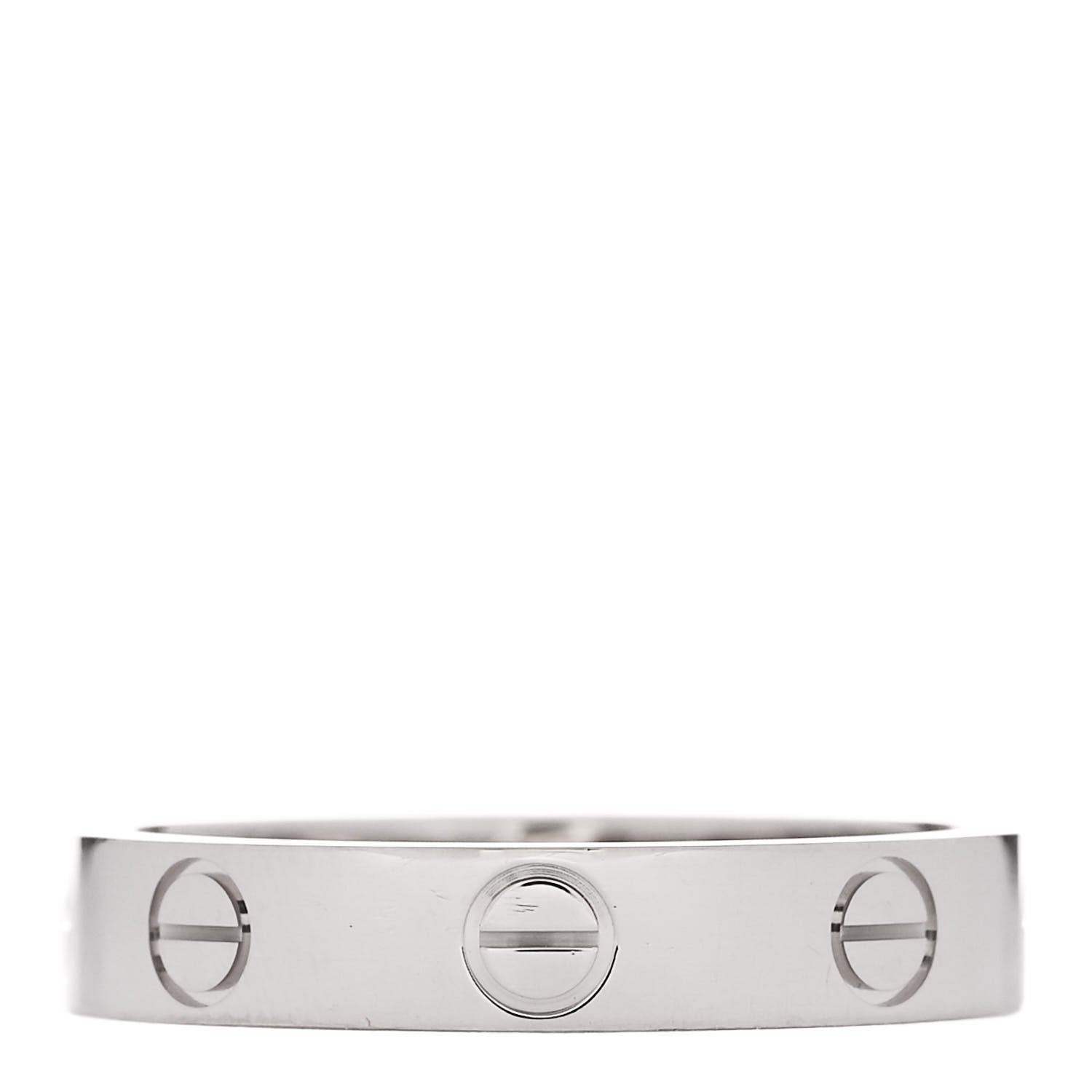 Cartier 18K White Gold 3.5mm LOVE Wedding Band Ring 52 6 3 of 5