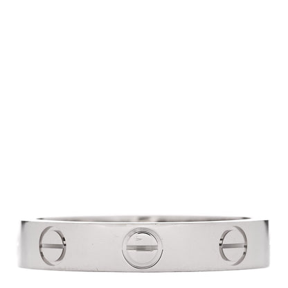 Cartier 18K White Gold 3.5mm LOVE Wedding Band Ring 52 6 3 of 5