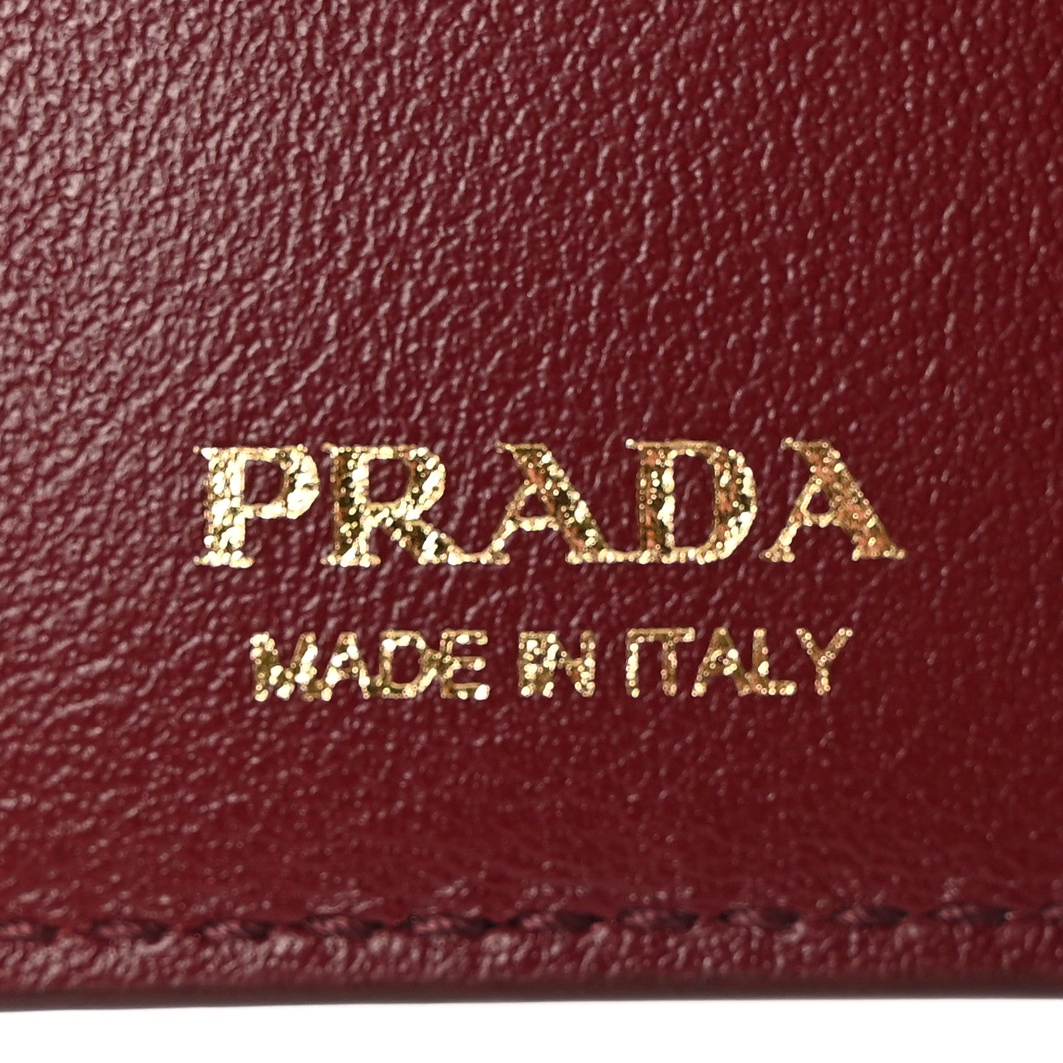 Prada Saffiano Metal Small Tri-Fold Wallet Cerise 6 of 8