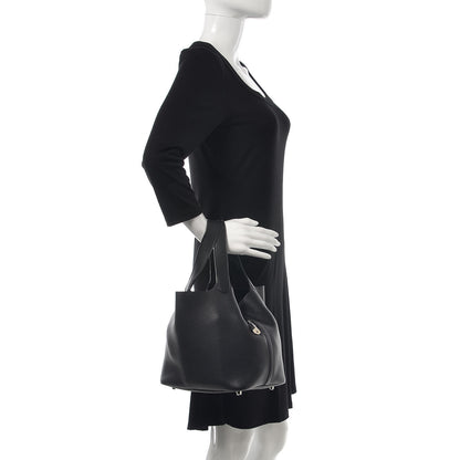 Hermes Taurillon Clemence Picotin Lock 22 MM Black 2 of 9