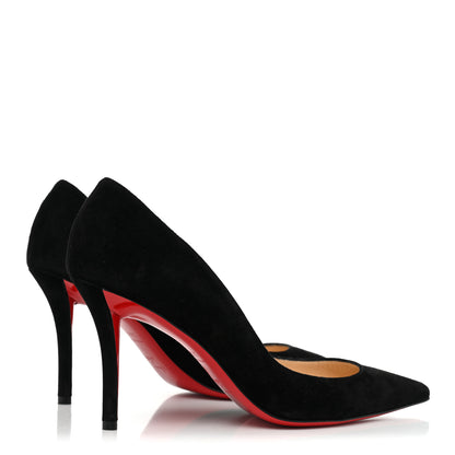 Christian Louboutin Suede Pailette Pigalle Follies 85 Pumps 38.5 Black 4 of 11