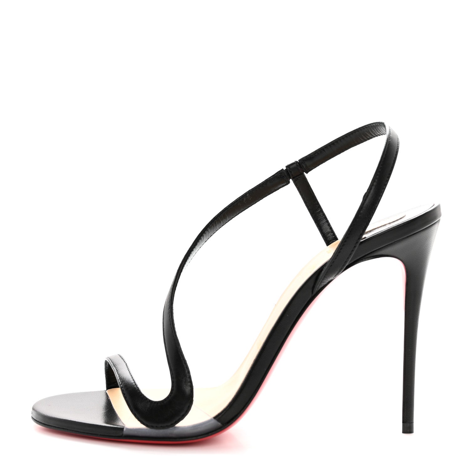 Christian Louboutin Nappa Rosalie 100 Sandals 38.5 Black 1 of 7