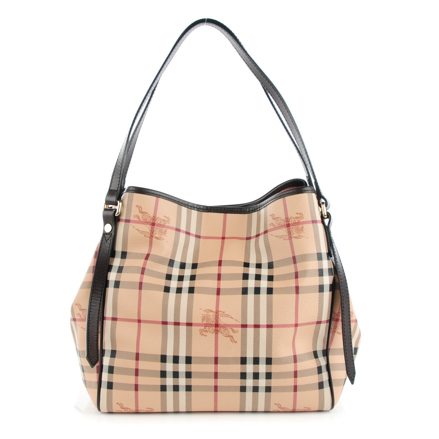 Burberry Haymarket Check Small Canterbury Tote Chocolate 1 of 9