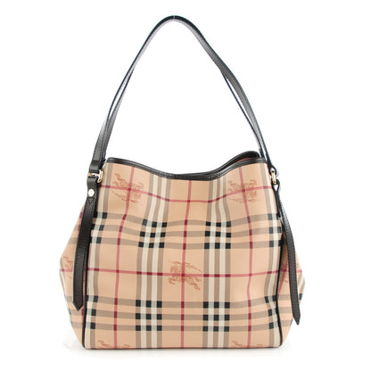 Burberry Haymarket Check Small Canterbury Tote Chocolate 1 of 9