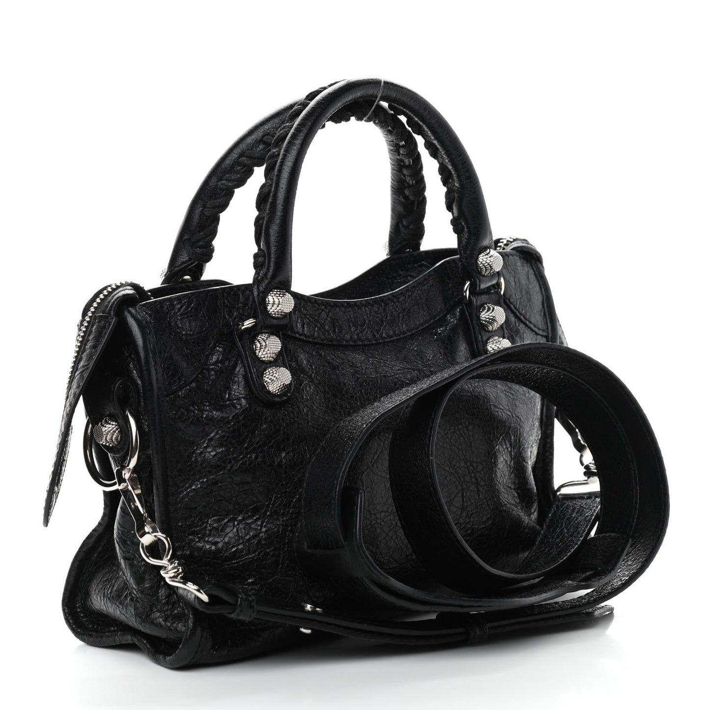 Agneau Giant 12 Silver Hardware Mini City Black