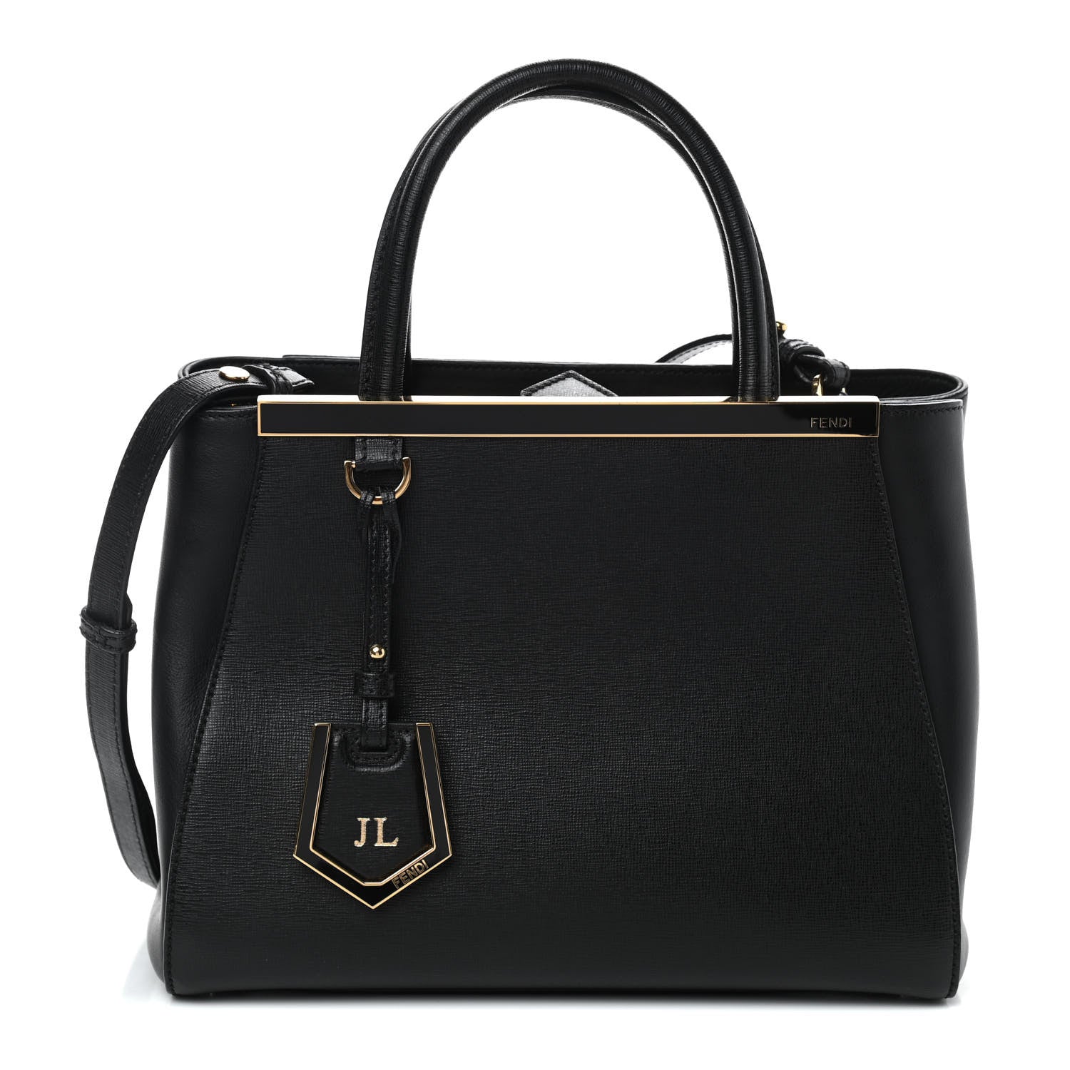 Fendi Vitello Elite Petite 2Jours Tote Black 1 of 9